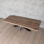 Diamond Grey Oak Solid Wood Dining Table, thumbnail 2 of 3