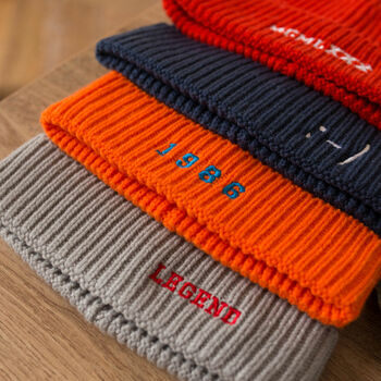 Personalised Embroidered Beanie Hat, 4 of 6