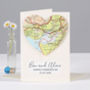 Personalised Map Location Heart Wedding Engagement Card, thumbnail 12 of 12