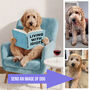 Your Own Dog Reading Book Wall Art Print, Customise Colours And Book Title, thumbnail 2 of 12
