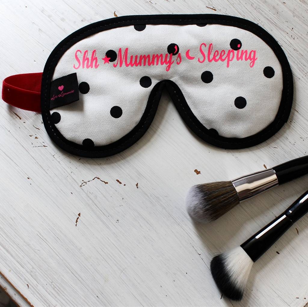 Personalised Spot Print Luxury Lavender Sleep Mask By Love Lammie & Co