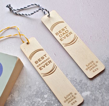 bookmark personalised dad notonthehighstreet bookmarks