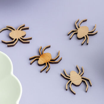 Wooden Spider Halloween Table Confetti, 3 of 3