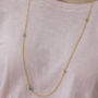 Gold Plated Long Family Birthstone Necklace, thumbnail 6 of 10