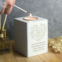 Personalised 30th Pearl Anniversary Tea Light Holder, thumbnail 2 of 2