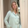 Sage Green Long Satin Pyjamas, thumbnail 1 of 7