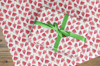 Watermelon Lollies Wrapping Paper Roll Or Folded, 3 of 4