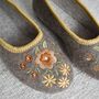 Wool Ballerina Slippers Oak Brown, thumbnail 3 of 3