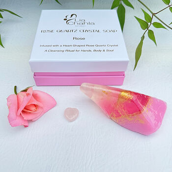 Rose Crystal Soap Gift For Her / Surprise In A Soap With Genuine Gemstone Inside / Christmas Gifts, 9 of 12