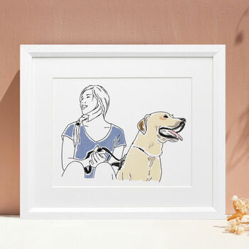 My Pet And Me Personalised Line Drawing, 4 of 6