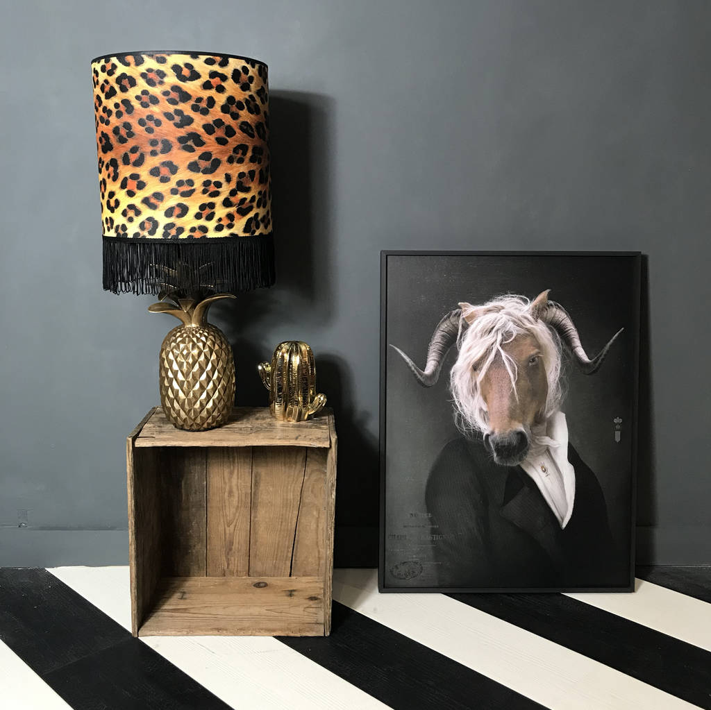 Leopard Lamp Shade Design Ideas Wild Leopard Print Lampshade With Black Fringing By Love Frankie