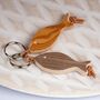 Handmade Maple Wood Fish Key Ring, thumbnail 1 of 4