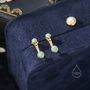 Sterling Silver Auqa Green Opal Ear Jacket, thumbnail 4 of 10