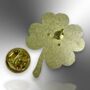 Lucky Four Leaf Clover Good Luck Enamel Pin, thumbnail 7 of 9