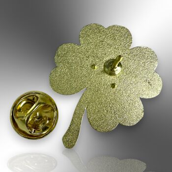 Lucky Four Leaf Clover Good Luck Enamel Pin, 7 of 9
