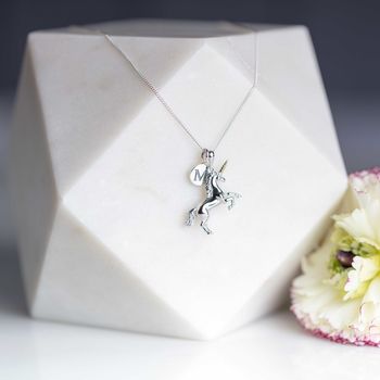 Personalised Solid Silver Unicorn Necklace, 2 of 5