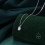 Sterling Silver Half A Carat Moissanite Diamond Single Stone Pendant Necklace, thumbnail 6 of 10