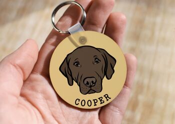 Personalised Labrador Keychain, 2 of 6