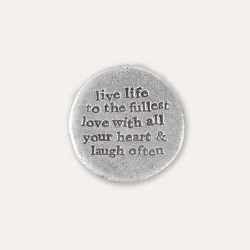 'Live Love Laugh' Pocket Coin, 2 of 3