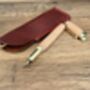 Brown Leather Pen Sleeve, Pen Case, thumbnail 6 of 9