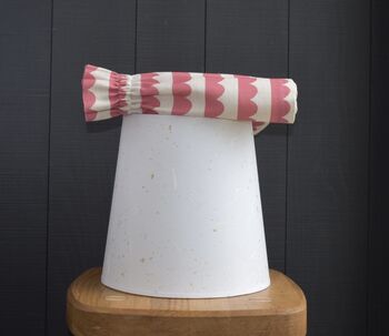 Dolly Raspberry Scallop Scrunchie Lampshade, 3 of 3
