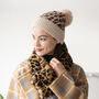 Leopard Print Crossover Scarf, thumbnail 2 of 11