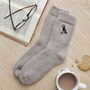 Puffin Wool Socks Embroidered Gift For Coastal Lovers, thumbnail 4 of 12