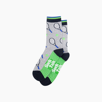 Tennis Bamboo Socks In Light Grey, 3 of 4