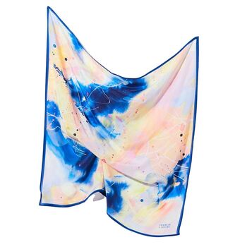 Flow Multi Coloured Square Silk Scarf, 3 of 4