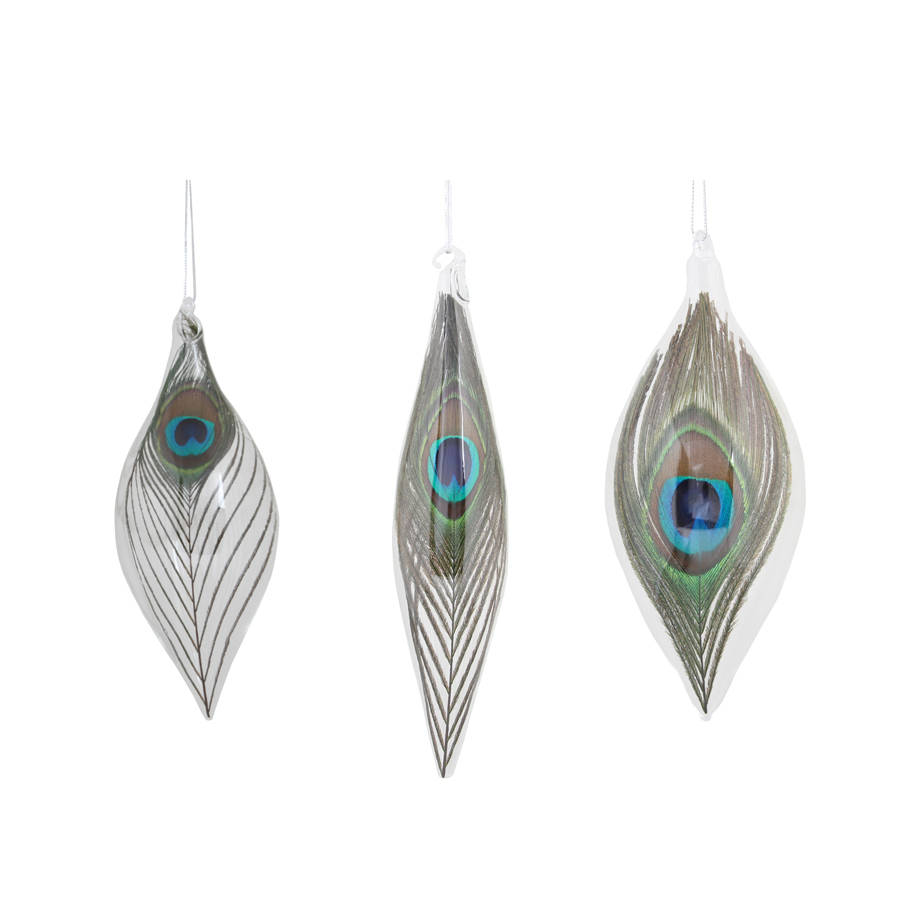 Peacock Feather Ornaments By Lime Lace 0981