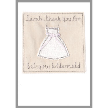 Personalised Bridesmaid Or Flowergirl Thank You Card, 9 of 12