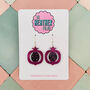 Pomegranate Glitter Earrings, thumbnail 1 of 5