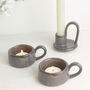 Stoneware Glazed Tea Cup Tea Light Holder, thumbnail 4 of 7