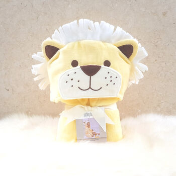 Personalised Lion Children's Bath Robe, 4 of 8