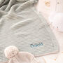 Mini Stripe Unisex Knitted Baby Blanket, thumbnail 3 of 12
