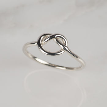 Rose Gold Proposal Love Knot Ring, 4 of 9