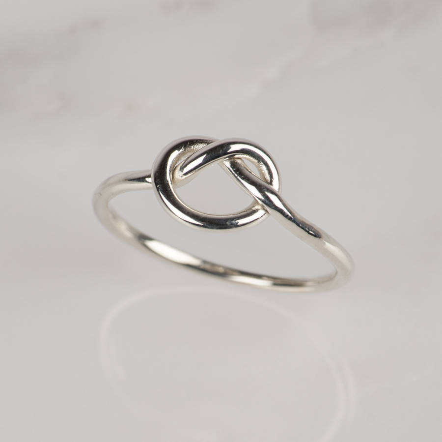 9ct rose, yellow or white gold love knot ring by kirsty taylor ...