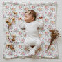 Luxury Secret Rose Garden Floral Organic Bamboo Muslin Swaddle, thumbnail 2 of 3