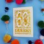Personalised 60th Birthday Card Papercut Woodland Design, thumbnail 11 of 11