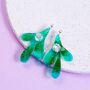 Christmas Mistletoe Drop Earring Christmas Gifts, thumbnail 5 of 6