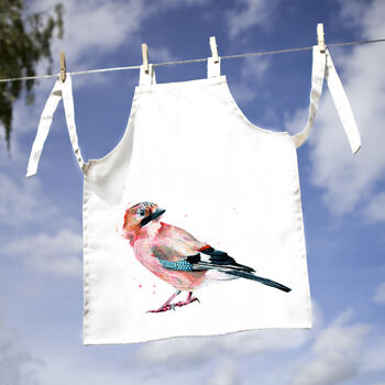 Inky Jay Bird Canvas Child's Apron, 3 of 5