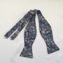 Self Tie Bow Tie In Navy Blue Liberty, thumbnail 5 of 7