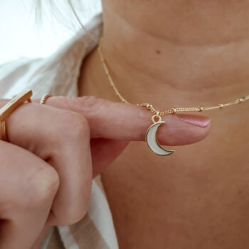 Small Moon Crescent Necklace, 3 of 4