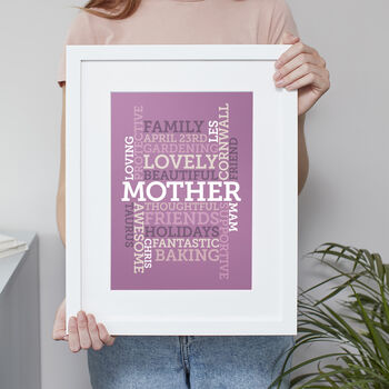 Personalised Lilac Word Art Print 'Use Any Words', 8 of 8