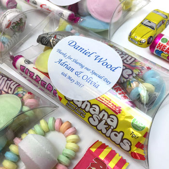 Personalised Wedding Party Favour With Retro Sweets, 2 of 5