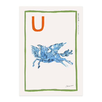 'U'' For Unicorn Limited Edition Print, 2 of 5