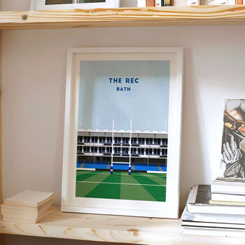 Bath Rugby The Rec Stadium Art Print Gift, Framed Or Unframed, 3 of 9