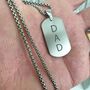 Engravable Grade Two Titanium Dog Tag Pendant With Optional Chain, thumbnail 1 of 8
