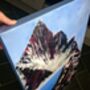 Mountain Glacier Original Painting, Mixed Media, thumbnail 5 of 6