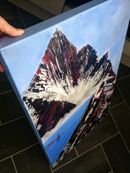 Mountain Glacier Original Painting, Mixed Media, 5 of 6